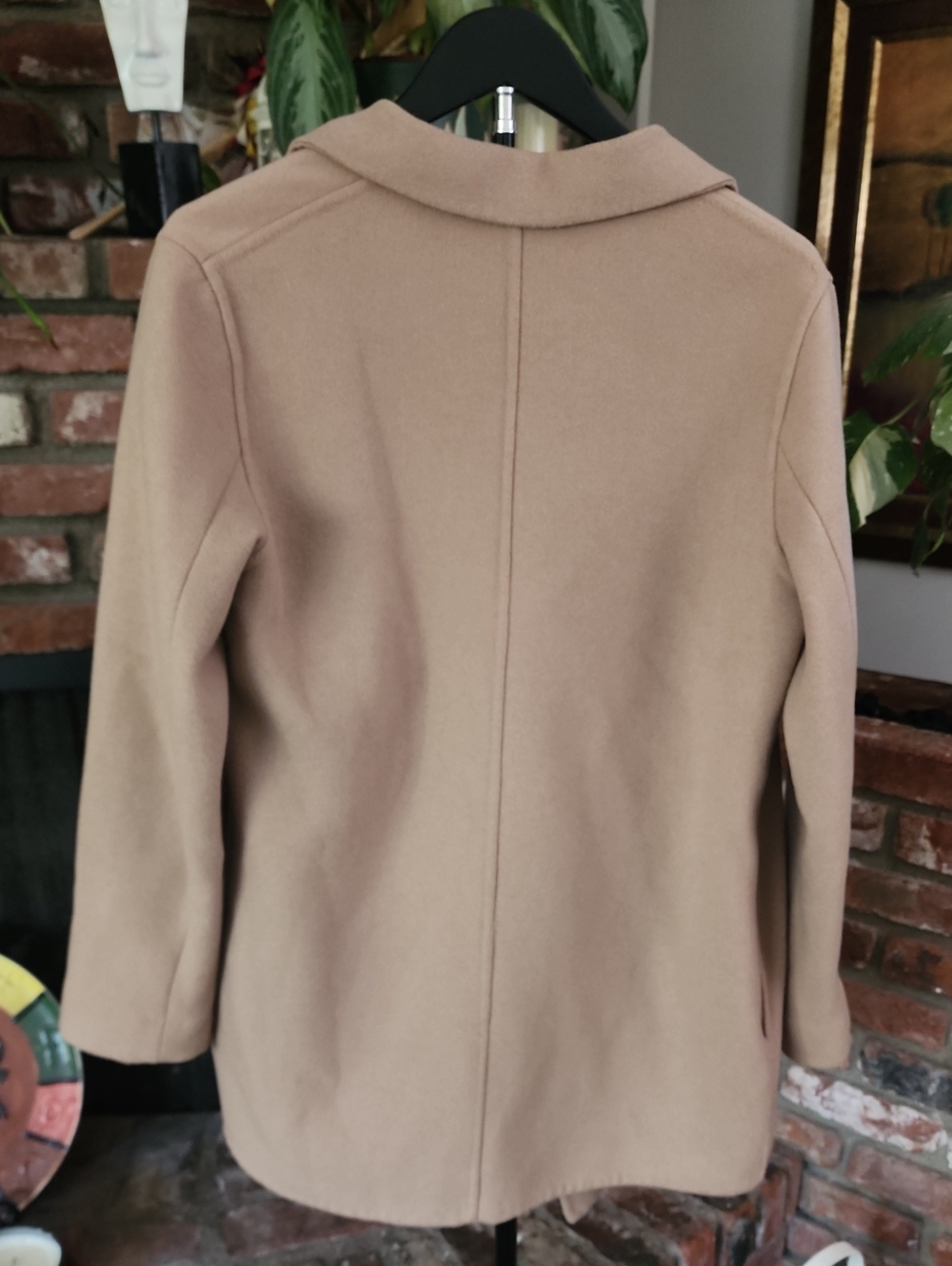 Babaton Aritzia Beige Blush Drape Coat Open Front Jacket L - Picture 5 of 8